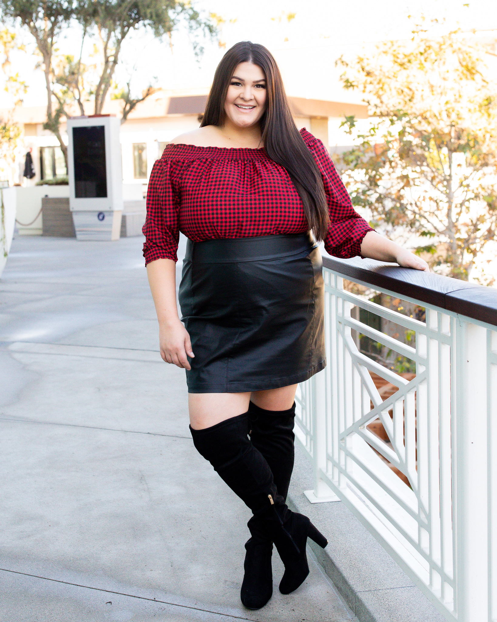 Plus size skirts with boots best sale