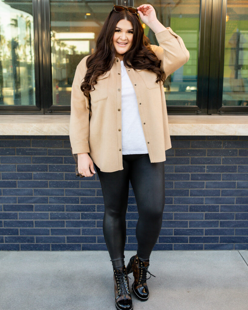5 Ways to Style Faux Leather Leggings - Curves To Contour